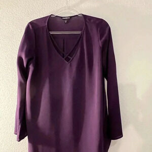 Express Purple Top Oversized Medium